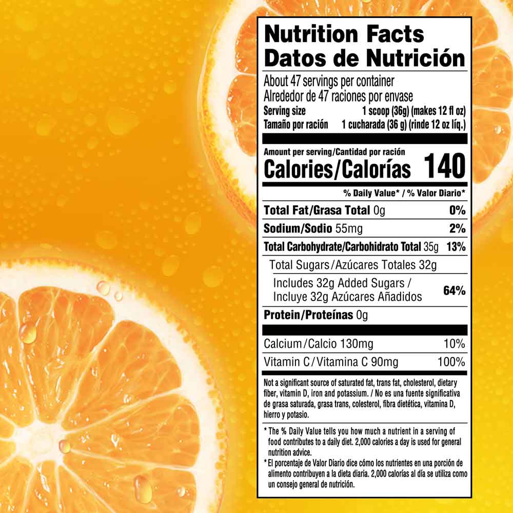 Tang Jumbo Orange Drink Mix with Vitamin C, 58.9 oz Canister - Image 3